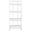 Brighton Glossy White 4-Shelf Open Back Bookcase B062P153766