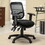 Sheridan Black Swivel Office Chair with Armrest B062P153787