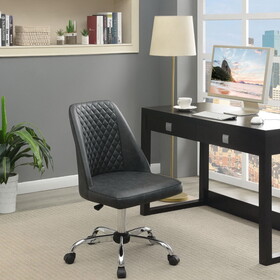 Renford Grey and Chrome Adjustable Desk Chair B062P153789