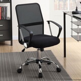 Meredith Black Swivel Office Chair with Casters B062P153790