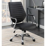 Keaton Black and Chrome Height Adjustable Swivel Office Chair B062P153797