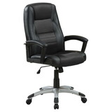 Cory Black Office Chair with Casters B062P153803
