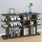 Gerard Weathered Grey 3-Tier Open Back Bookcase B062P153824