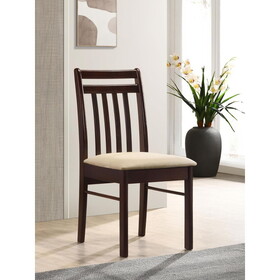Melodie Light Brown and Cappuccino Slat Back Desk Chair B062P153826
