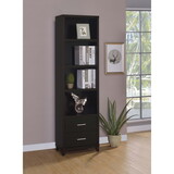 Gaudet Cappuccino Media Tower with Shelf and Drawer B062P153829