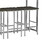 Ledesma Dark Oak and Chrome 4-Piece Counter Height Table Set B062P153842