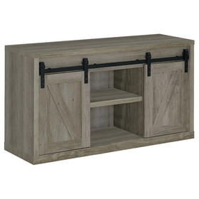 Corvallis Grey Driftwood 48-inch TV Console with 2 Sliding Doors B062P153852