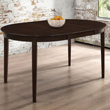 Missell Cappuccino Oval Dining Table with Leaf Extension B062P153869