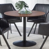 Shelburne Brown and Black Round Dining Table B062P153874