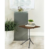 Staccato Dark Brown and Gunmetal Accent Table with Tripod Legs B062P153885