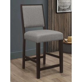 Knoxville Grey and Espresso Stool with Footrest (Set of 2) B062P153903