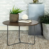 Eireanne Natural and Gunmetal Top Accent Table B062P153907