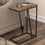 Torrell Rustic Tobacco Herringbone and Sandy Black Accent Table B062P153914