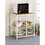 Theo Casual Natural Brown and White Kitchen Cart B062P153920