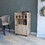 B062P175049 Natural+Wood+Dining Room+Rectangular+Kitchen Carts