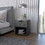 B062P175059 Light Gray+Wood+Gray+1 Drawer+Bedroom