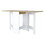 Cole White and Macadamia Folding Dining Table