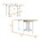 Cole White and Macadamia Folding Dining Table