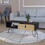 Chase Black and Macadamia Hairpin Legs Coffee Table