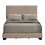 Beige Queen Panel Bed with Nailhead Trim B062P181283