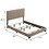 Beige Queen Panel Bed with Nailhead Trim B062P181283