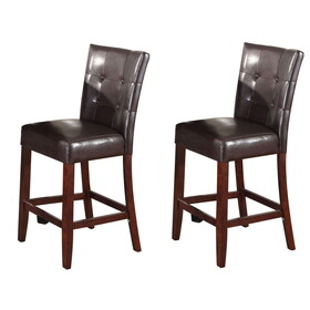 Espresso and Walnut Counter Height Stools (Set of 2) B062P181290