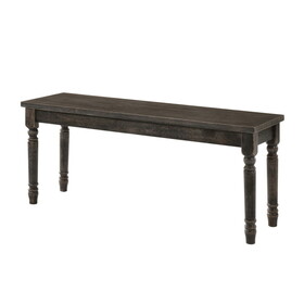 Weathered Grey Bench with Turned Leg B062P181293