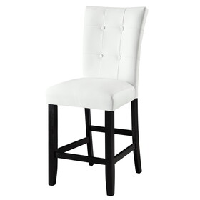 White and Black Tufted Back Counter Height Stools (Set of 2) B062P181309
