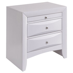 White Nightstand with 2 Drawers