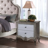Antique Champagne 2-drawer Nightstand B062P181316