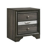 Grey 3-drawer Nightstand B062P181322