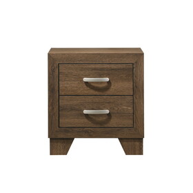 Oak 2-drawer Nightstand B062P181332