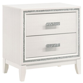 White 2-drawer Nightstand