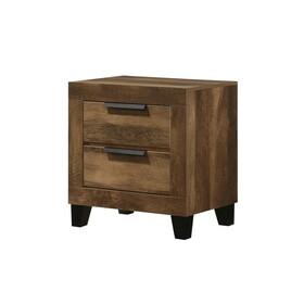 Rustic Oak 2-drawer Nightstand B062P181336