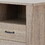 Rustic Natural Nightstand with 2 Drawers and Open Shelving B062P181338