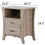 Rustic Natural Nightstand with 2 Drawers and Open Shelving B062P181338