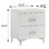 White 2-drawer Nightstand B062P181342