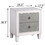 Rustic Grey and Weathered White 2-drawer Nightstand B062P181343