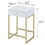 White and Brass 1-Drawer Side Table B062P181358