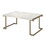 White and Champagne Sled Base Coffee Table B062P181381