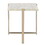 White and Champagne Rectangular End Table B062P181384