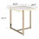 White and Champagne Rectangular End Table B062P181384