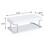 White High Gloss and Chrome Coffee Table with Bottom Shelf B062P181385