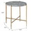 Grey and Champagne Round End Table B062P181390