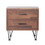 Walnut 2-Drawer Accent Table with Hairpin Legs B062P181398