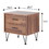 Walnut 2-Drawer Accent Table with Hairpin Legs B062P181398