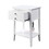 White Side Table with 1 Drawer and Bottom Shelf B062P181409