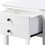 White Side Table with 1 Drawer and Bottom Shelf B062P181409