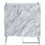 White Printed Faux Marble and Chrome Accent Table B062P181410