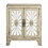 Antique White Console Table with Mirrored Doors B062P181413